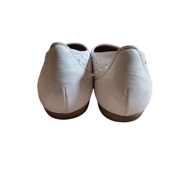 Gabor Hovercraft Flats Off White Shimmer Perforated Suede Shoes Career US 5.5 - Picture 6 of 9
